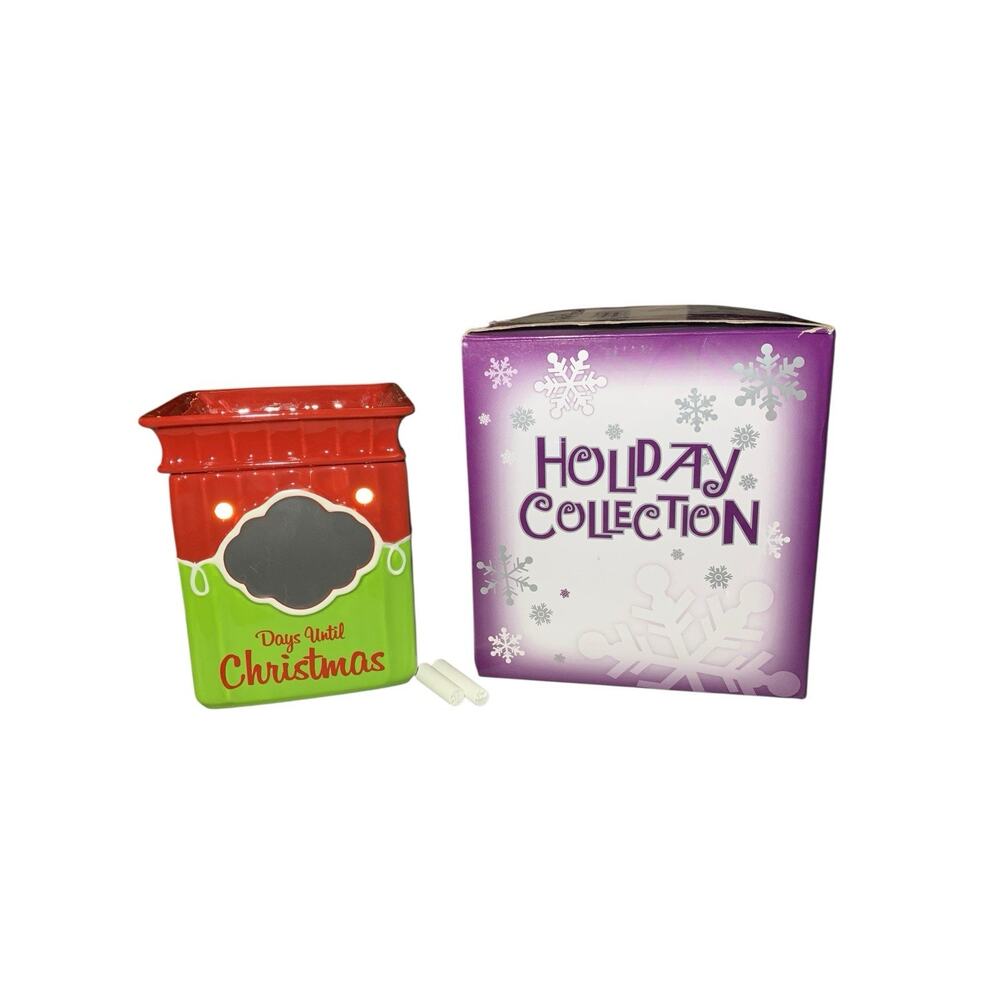 Scentsy Holiday Wax Warmer Full Size‎ Days Until Christmas Chalk Board Box Chalk